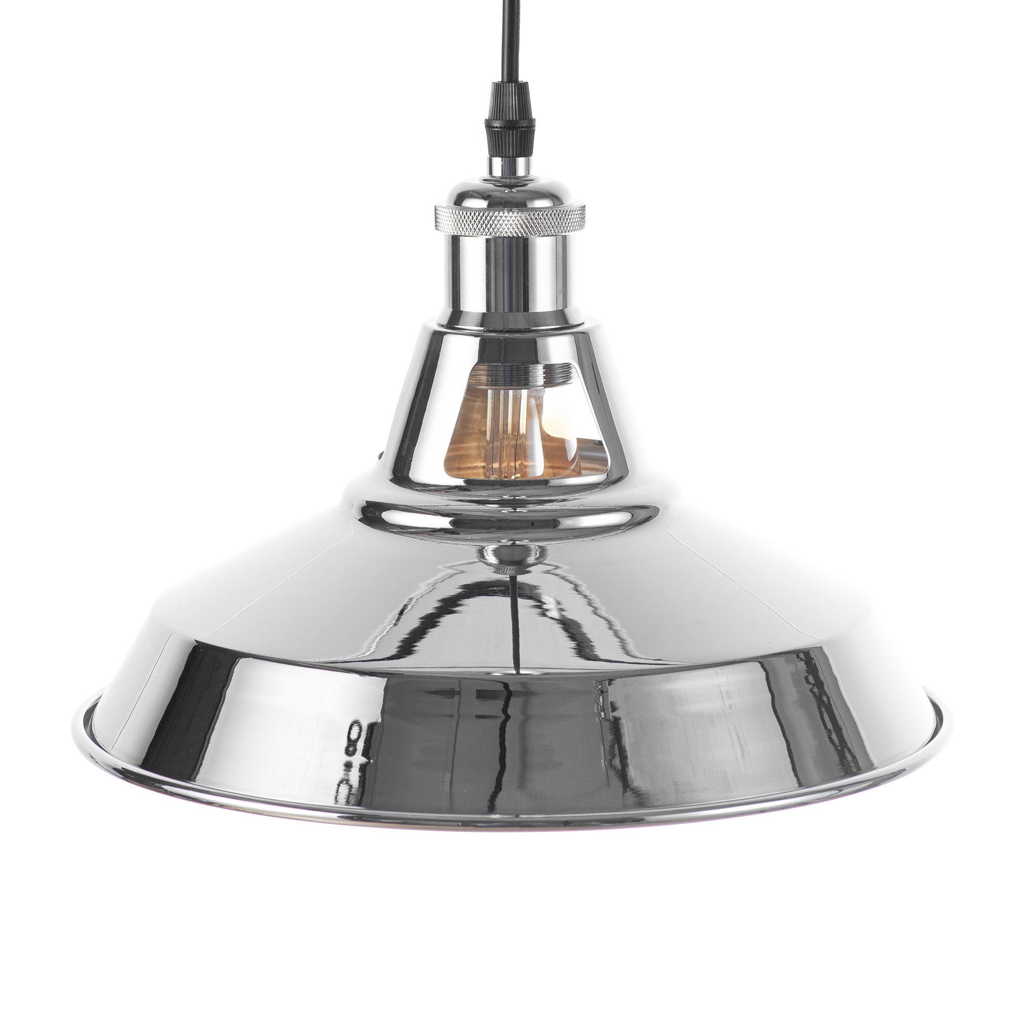 Lámpara industrial retro colgante "MANACOR" con cúpula de metal (18)