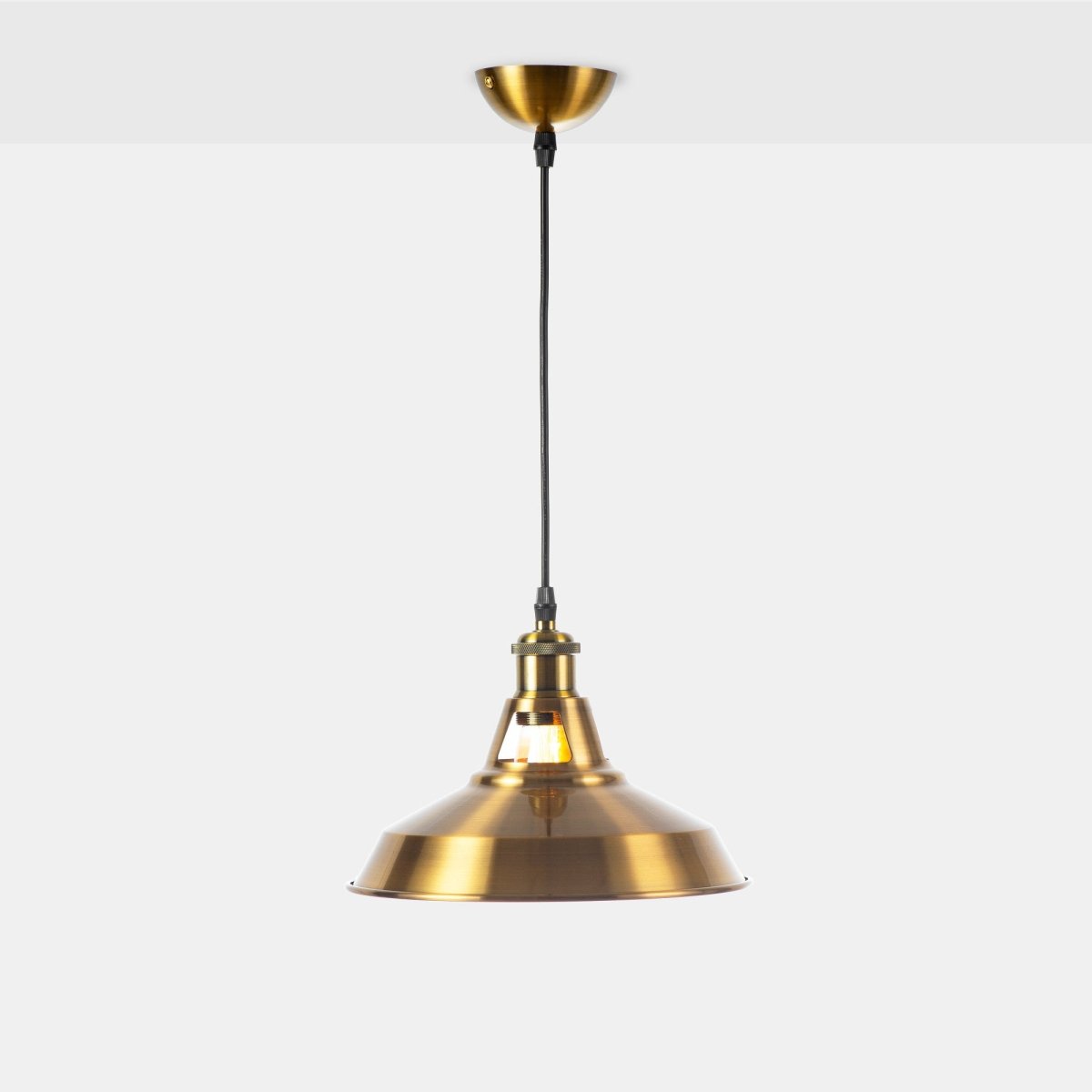 Lámpara industrial retro colgante "MANACOR" con cúpula de metal - Barcelona Led-Decoración