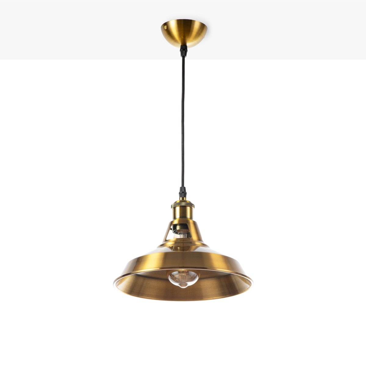 Lámpara industrial retro colgante "MANACOR" con cúpula de metal - Barcelona Led-Decoración