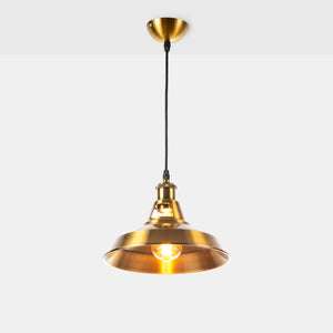 Lámpara industrial retro colgante "MANACOR" con cúpula de metal (28)