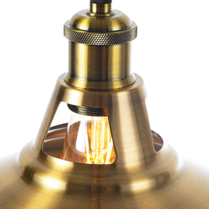 Lámpara industrial retro colgante "MANACOR" con cúpula de metal (30)