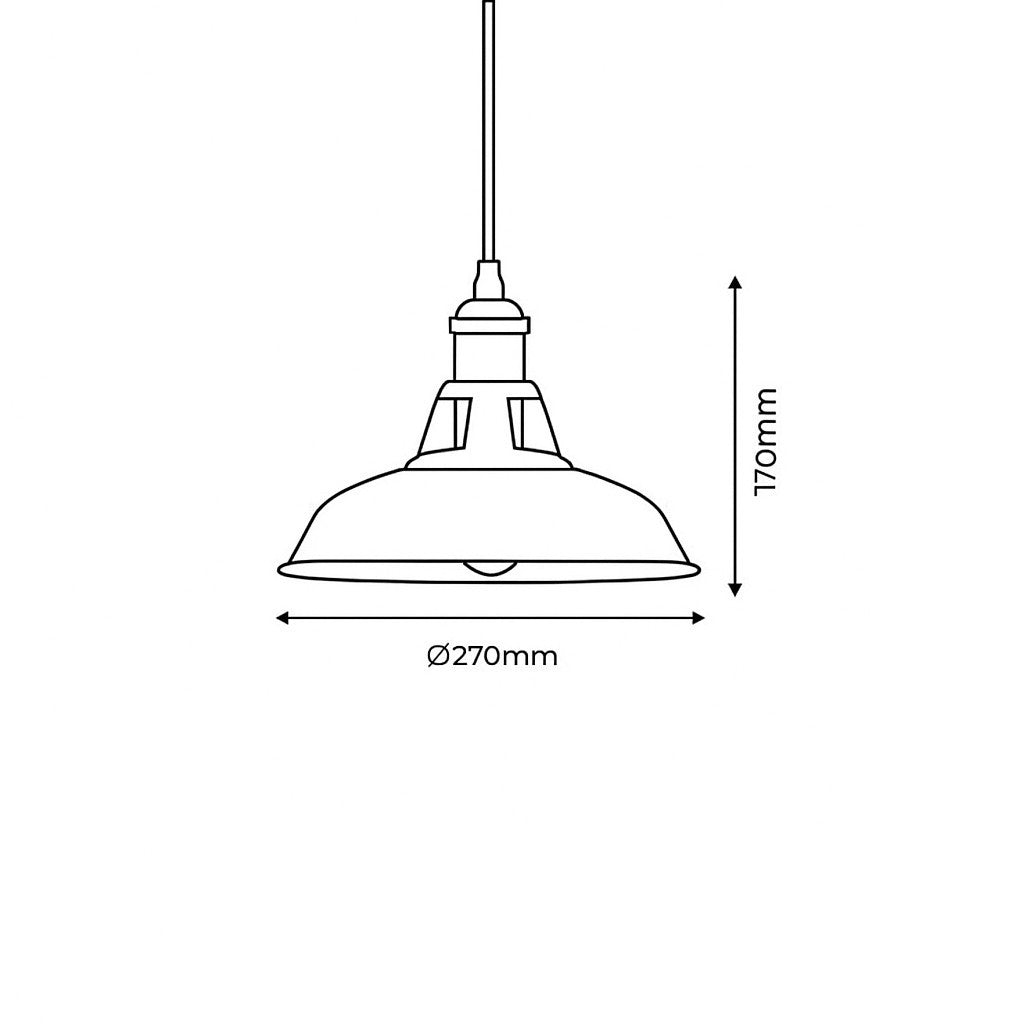 Lámpara industrial retro colgante "MANACOR" con cúpula de metal (35)