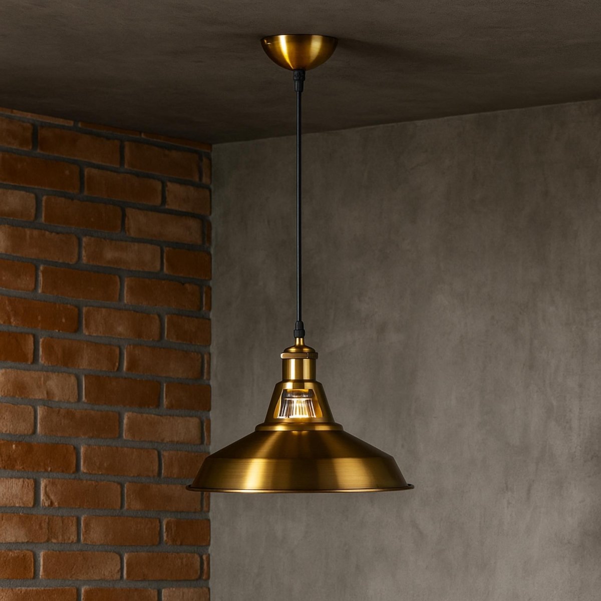 Lámpara industrial retro colgante "MANACOR" con cúpula de metal - Barcelona Led-Decoración