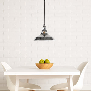 Lámpara industrial retro colgante "MANACOR" con cúpula de metal (38)