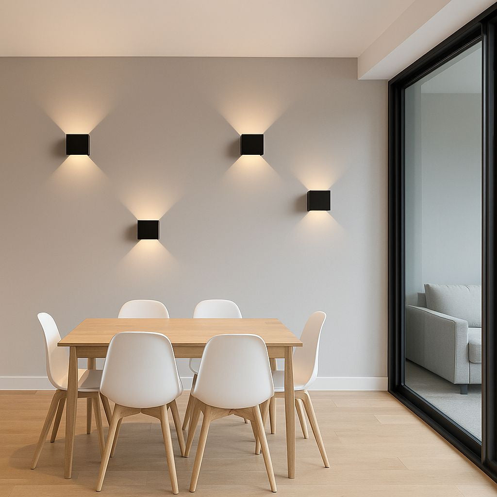 Pack de 4 Apliques de pared "KURTIN" 6W luz up and down regulable (1)