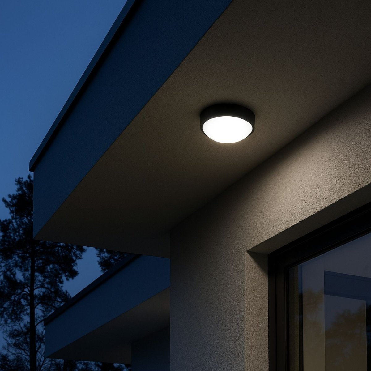 Plafón LED exterior redondo con sensor PIR - 15W - CCT - IP65 - Barcelona Led-Decoración