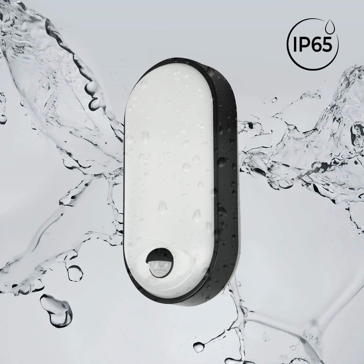 Plafón LED exterior ovalado con sensor PIR - 15W - CCT - IP65 - Barcelona Led-Decoración