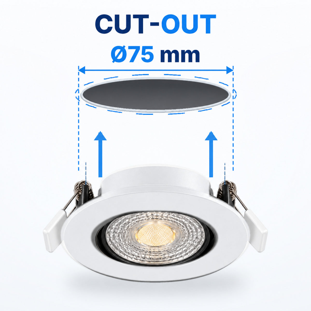 Downlight LED empotrable orientable - 3W-5W-7W - CCT - 560lm - Corte Ø75mm - IP20 (5)