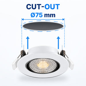 Downlight LED empotrable orientable - 3W-5W-7W - CCT - 560lm - Corte Ø75mm - IP20 (5)