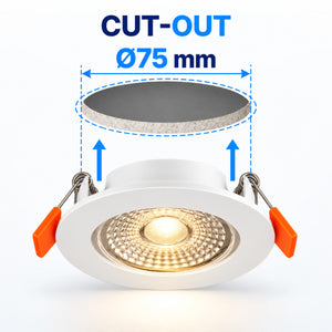 Downlight LED empotrable fijo - 7W - CCT - 560lm - Corte Ø75mm - IP54 (5)