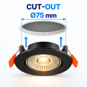 Downlight LED empotrable fijo - 7W - CCT - 560lm - Corte Ø75mm - IP54 (15)