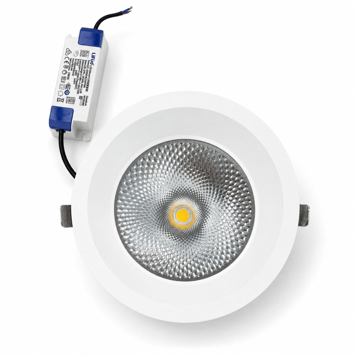Downlight LED empotrable - Chip especial para panaderías - 30W - Corte Ø200 mm - IP54 - UGR19 (10)