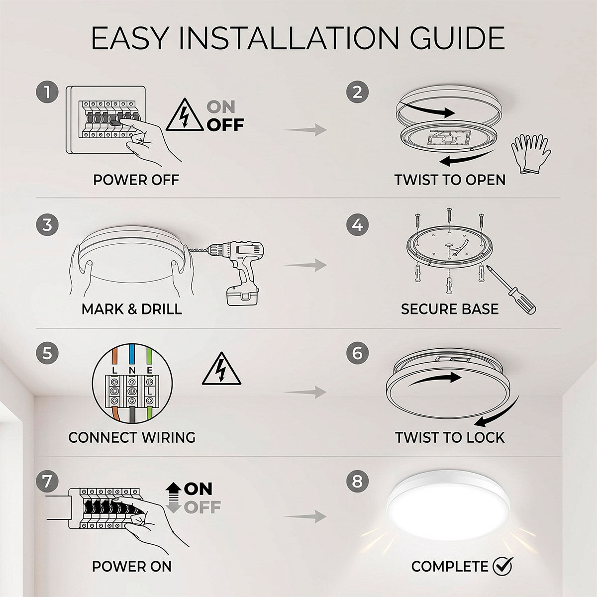 Plafón LED de techo - CCT - 17W - CRI80 - IP20 (13)