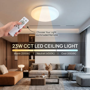 Plafón LED de techo con mando a distancia - CCT - 23W - CRI80 - IP20 (2)