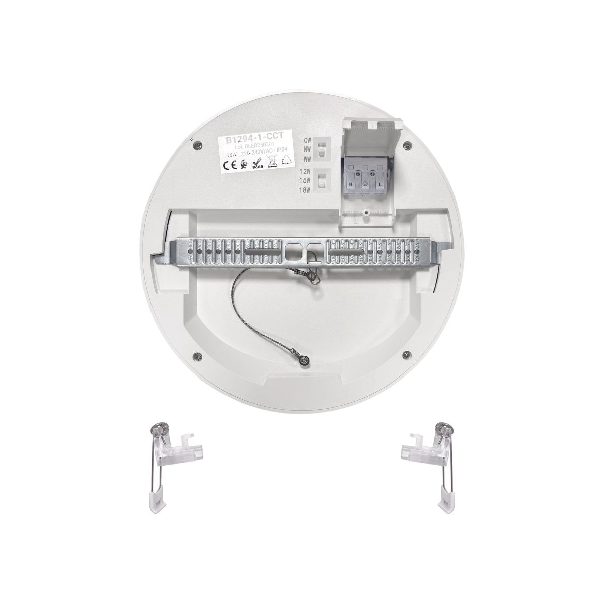 Plafón LED CCT circular - 12W/15W/18W - Potencia ajustable - Superficie o empotrado - IP54 - Barcelona Led-