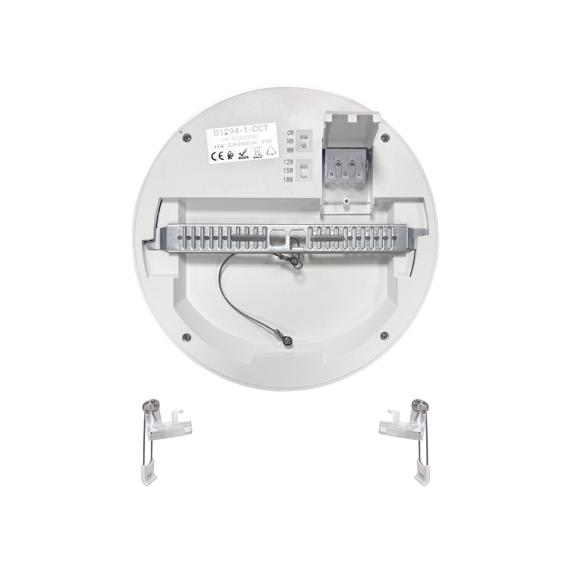 Plafón LED CCT circular - 12W/15W/18W - Potencia ajustable - Superficie o empotrado - IP54 (8)