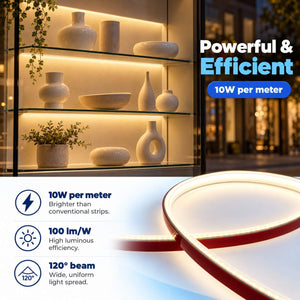 Tira LED COB 220V AC - 10W/m - 12mm - IP67 - 20 metros (3)