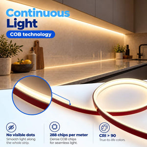 Tira LED COB 220V AC - 10W/m - 12mm - IP67 - 20 metros (5)