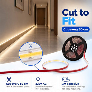 Tira LED COB 220V AC - 10W/m - 12mm - IP67 - 5 metros (9)