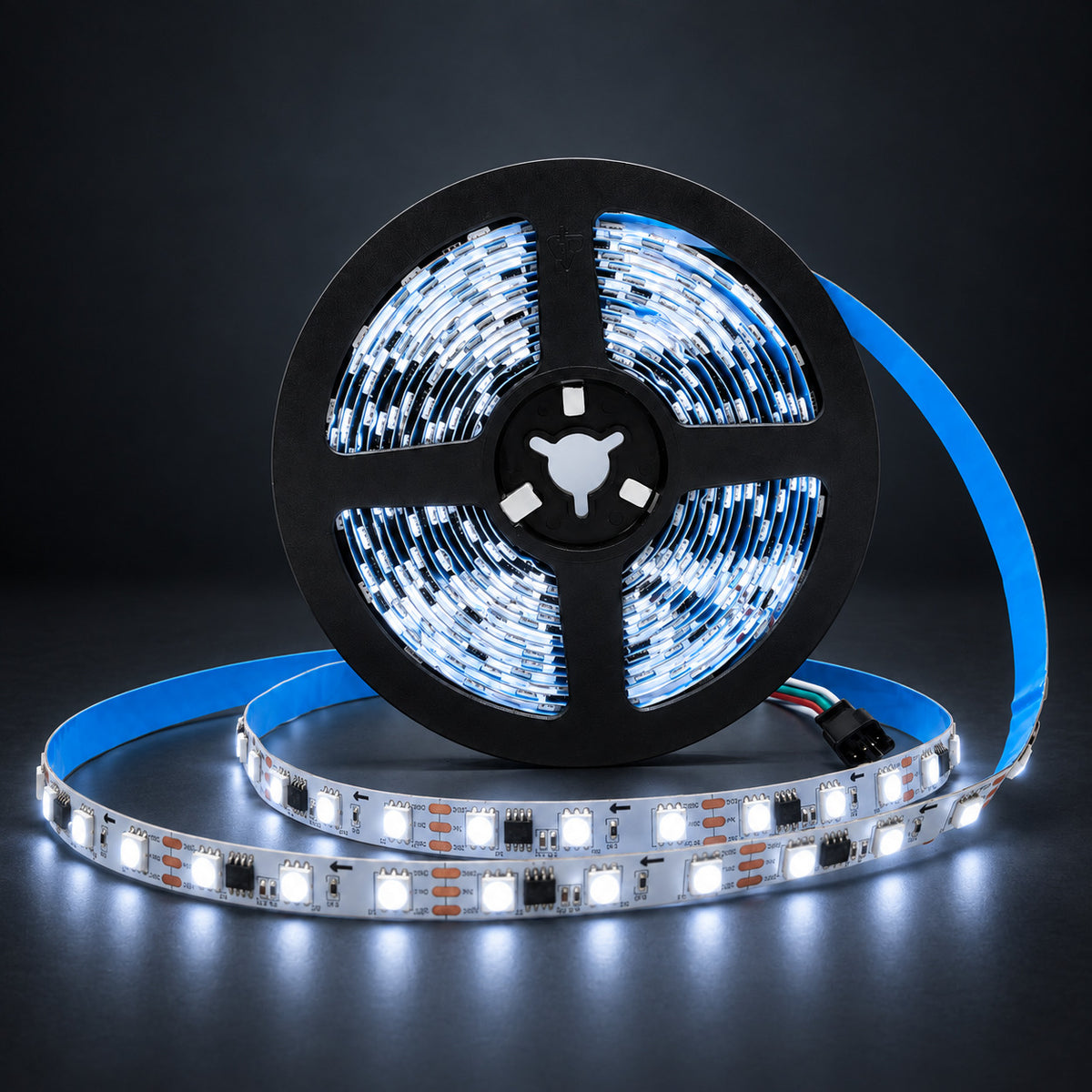 Tira de LED inteligente IC 12V DC - 14,4W/m - IP20 - 60 LED/m - Ancho 10mm - 5 metros
