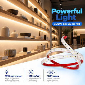 Tira LED 220V - 300W (2400xSMD2835) - 12mm - Apta exterior: IP67 - Rollo 20 metros (6)