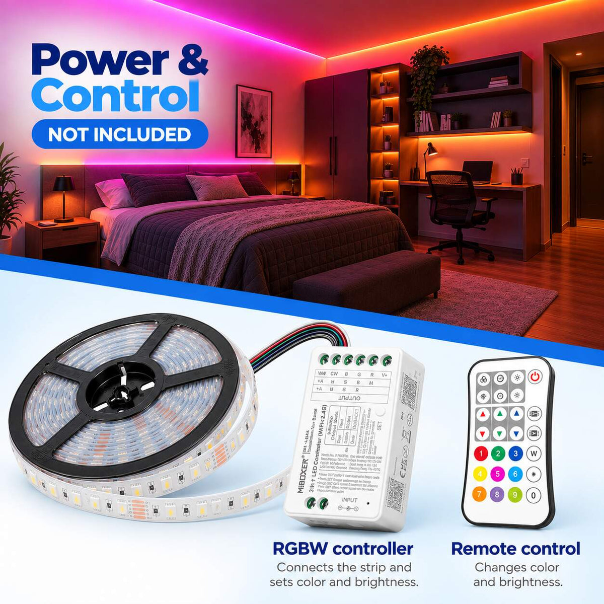 Tira LED estanca RGBWW - 19W/m - 24V - 60 LED/M - IP67 - 5m (10)