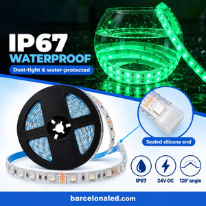 Tira de LED RGB - 12mm - 24V-DC - 72W - Corte cada 10cm - 5 metros - IP67 (5)
