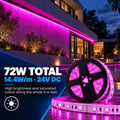 Fita de LED RGB - 12mm - 24V-DC - 72W - Corte a cada 10cm - 5 metros - IP67 3