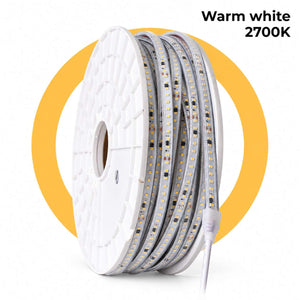 Tira LED 220V - 950W (6000xSMD2835) 12mm -  IP67 - Rollo 50 metros - Corte cada 10cm (2)