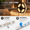 LED Strip 24V DC - 18W/m - Single Color - 10mm - IP20 - Roll 5 meters - 120ch/m 4