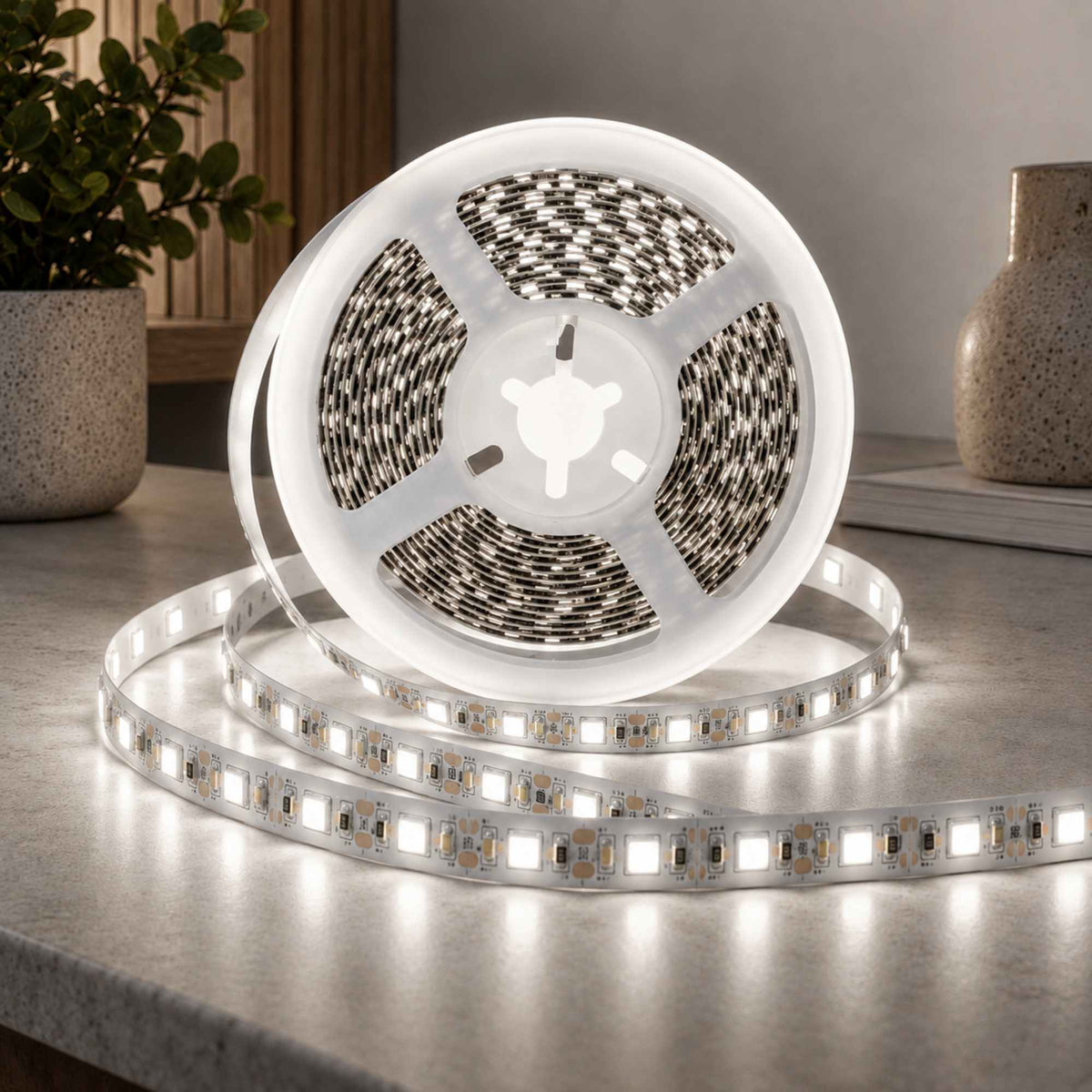 Tira LED 24V DC - 18W/m - Monocolor - 10mm - IP20 - Rollo 5 metros - 120ch/m (35)