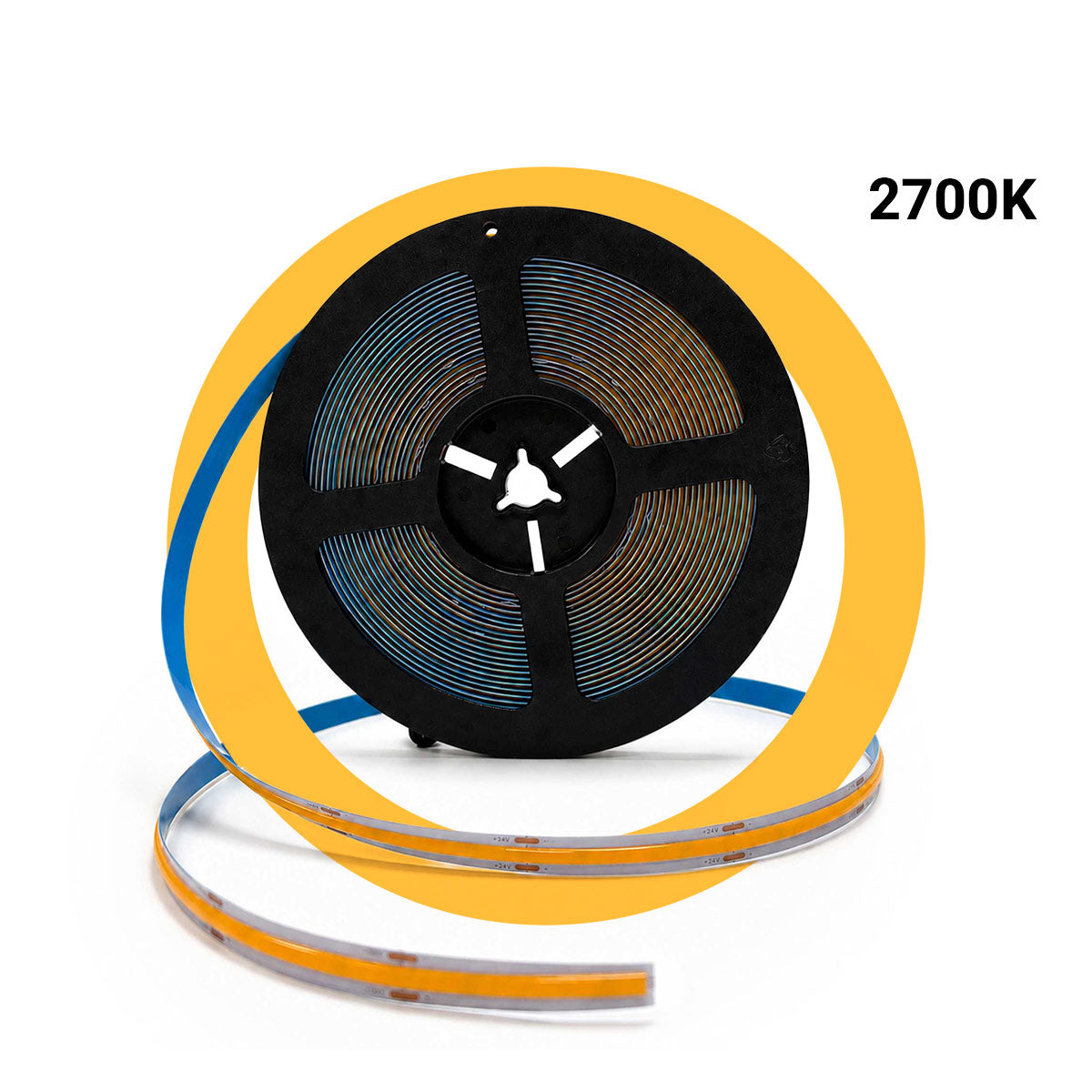 Tira LED COB 24V DC - 12W/m - 10mm - IP20 - Rollo de 10 metros - Corte cada 5cm (2)
