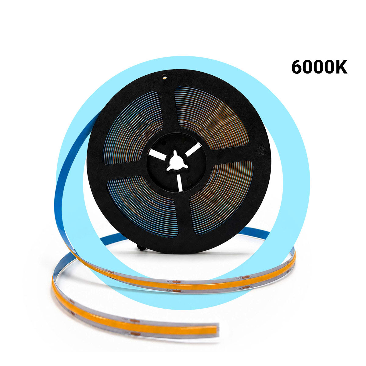 Tira LED COB 24V DC - 12W/m - 10mm - IP20 - Rollo de 10 metros - Corte cada 5cm (13)