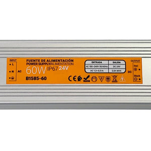 Fuente de alimentación estanca compacta 24V 60W IP67 (1)