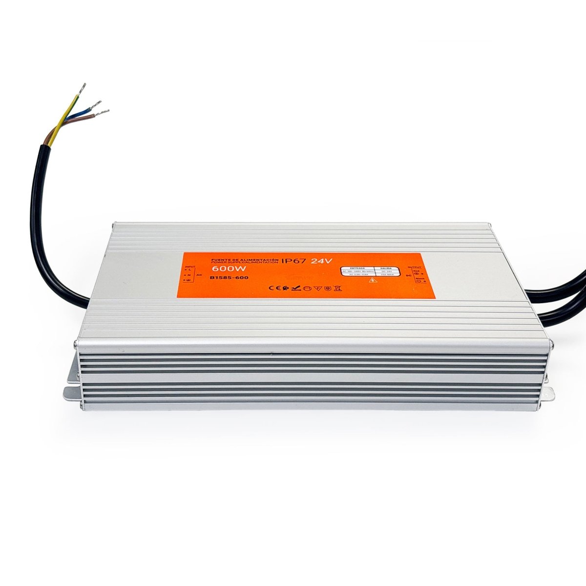 Fuente de alimentación estanca compacta - 600W 24V - 25A - IP67 - Barcelona Led-Material eléctrico