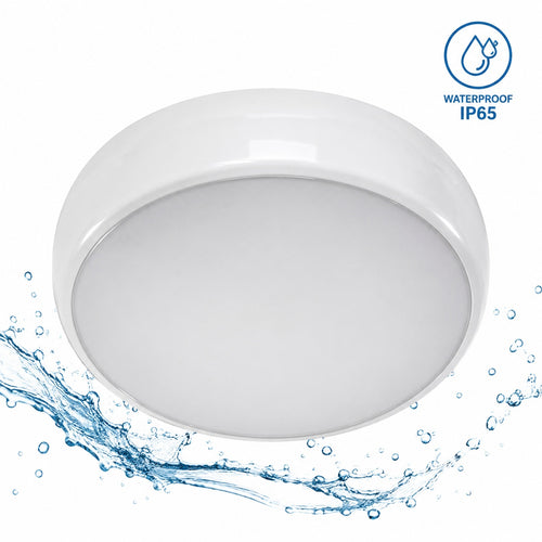 Wasserdichte LED-Deckenleuchte mit Bewegungsmelder und Notlicht – Farbtemperatur – Einstellbare Leistung 12–16 W – Ø 31 cm – Schutzart IP65