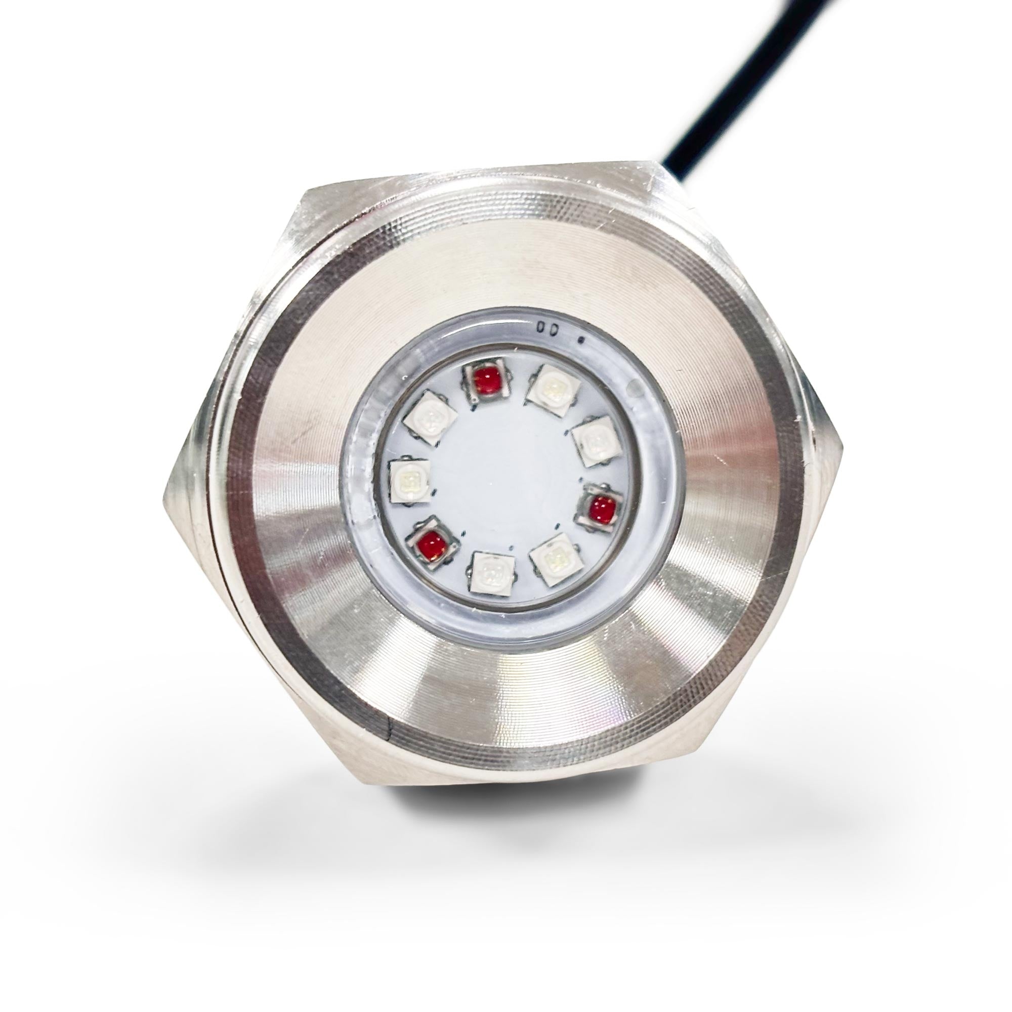 Foco LED sumergible RGB para embarcaciones 12V - 27W - Empotrable en tapón de drenaje