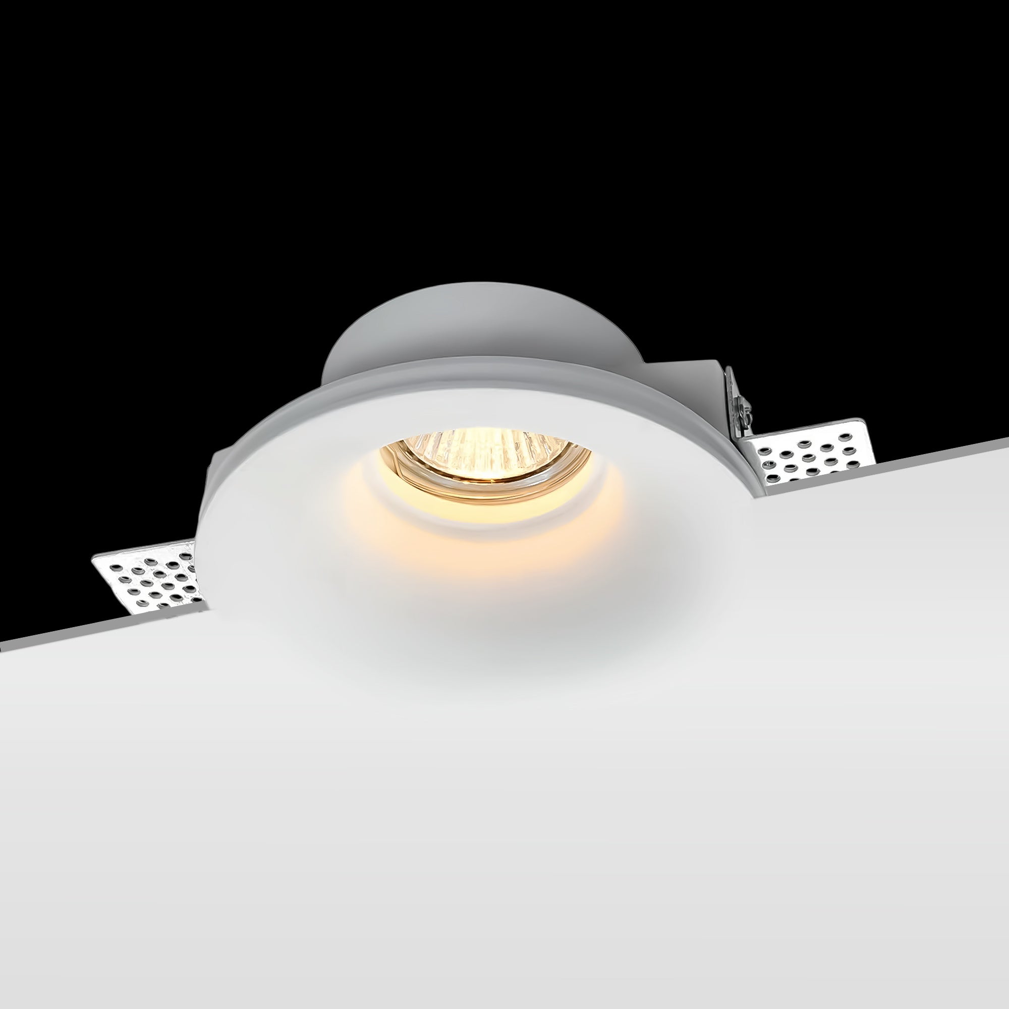 Aro downlight redondo de escayola "MUR" - GU10 - ø100mm (1)