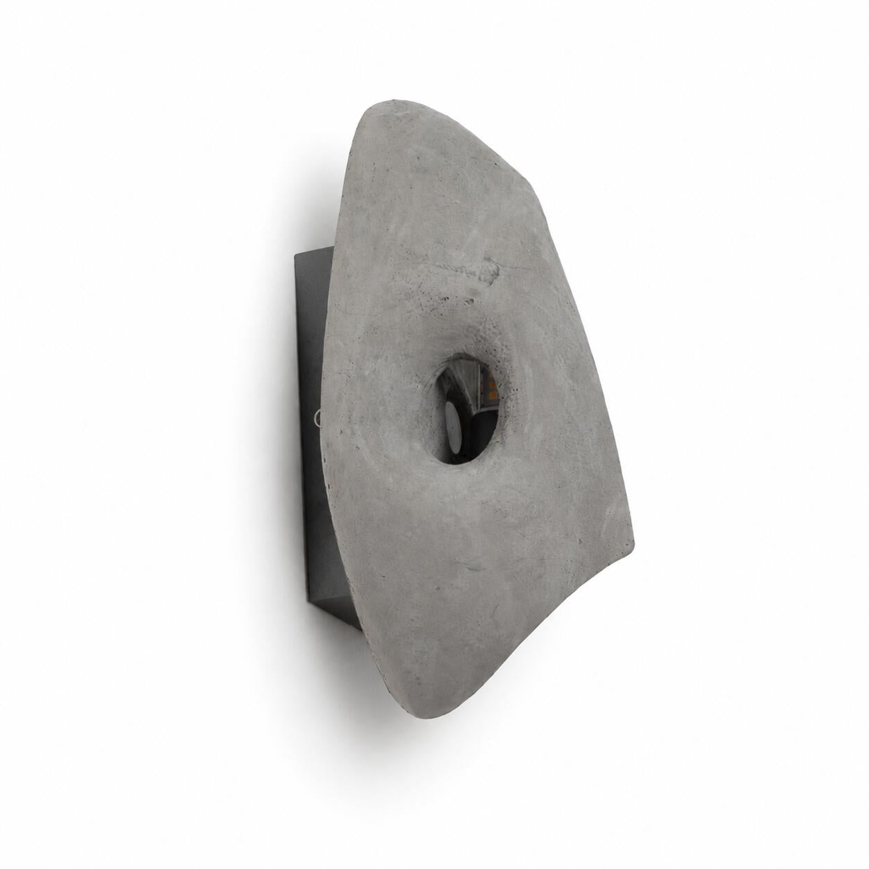 Aplique de pared cemento "GEODE" - Diseño orgánico - 1xG9 (1)