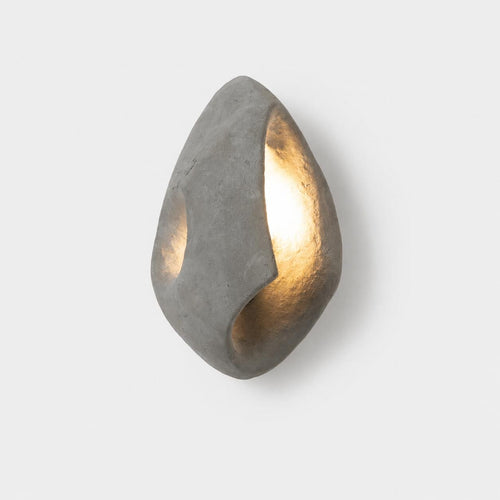 „GEODE“ Zementwandleuchte – Organisches Design – 1xG9
