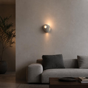 Aplique de pared cemento "BASALT" - Diseño orgánico - 1xG9 (5)