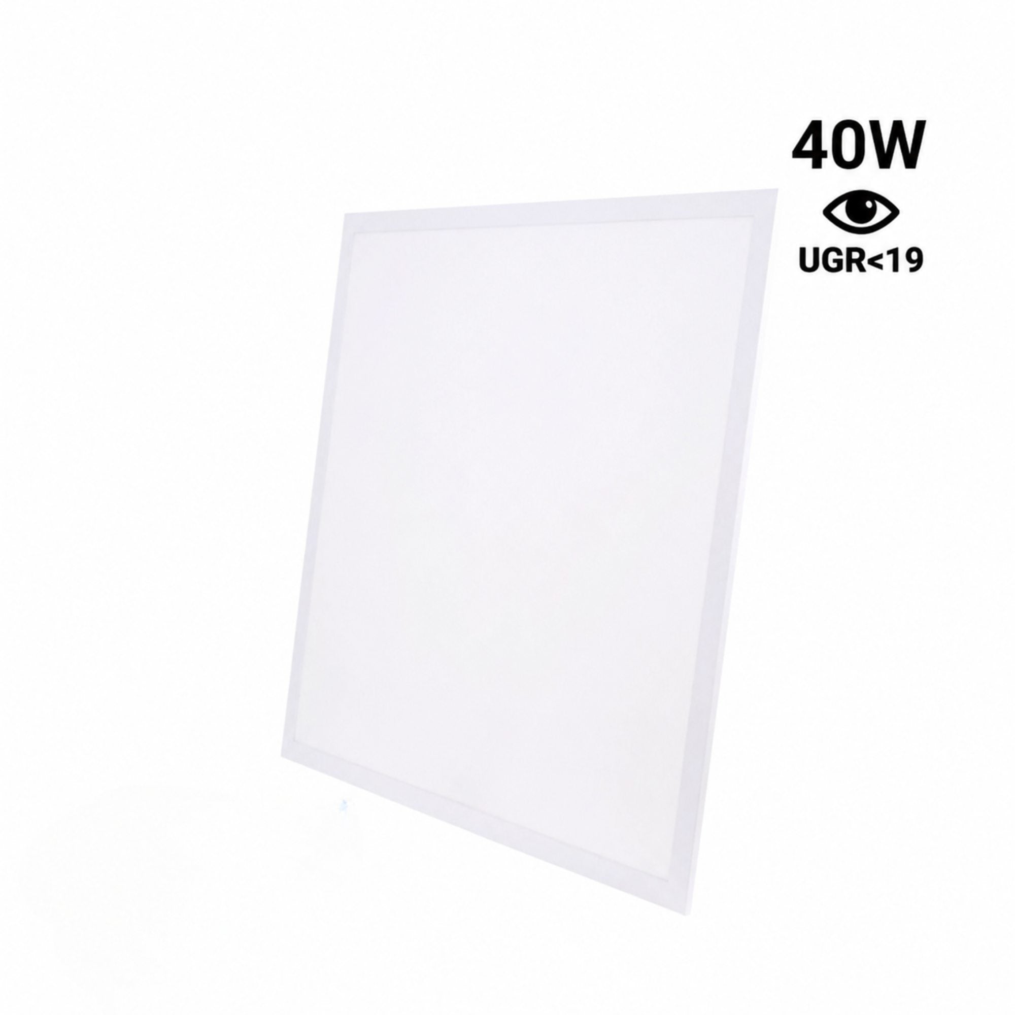 Panel LED empotrable Backlit 60x60cm - 40W - 100lm/W - Driver flicker free - UGR19 - IP40