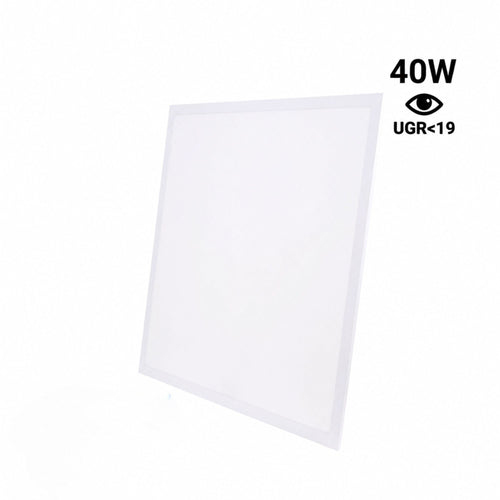 Backlit recessed LED panel 60x60cm - 40W - 100lm/W - Driver flicker free - UGR19 - IP40