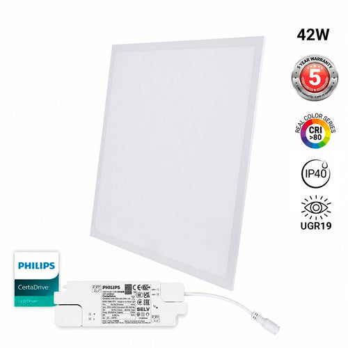 Panneau LED Driver Philips 60x60 rétro-éclairé - 42W - 5040lm - UGR19 - IP40