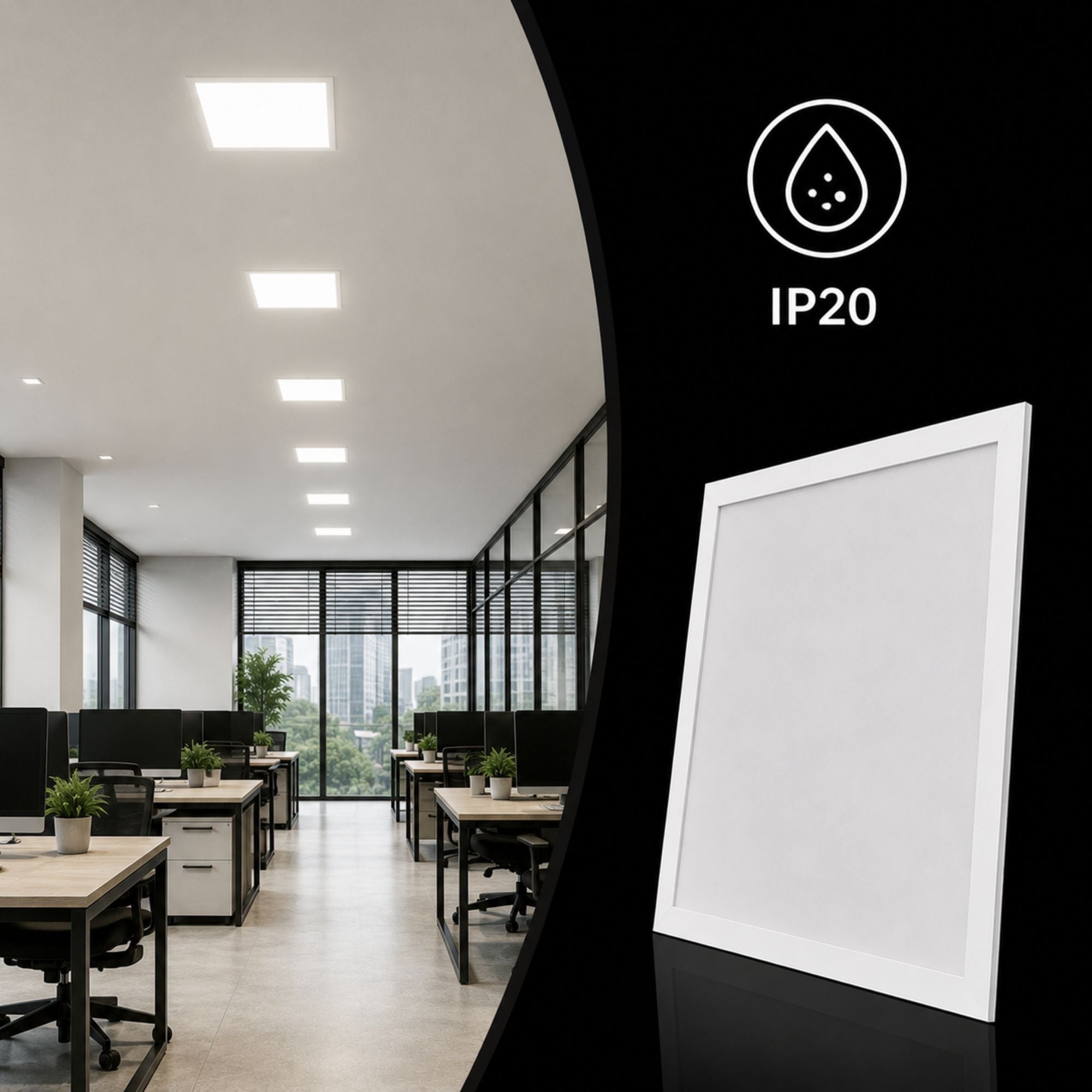Panel LED empotrable Backlight 62x62cm - 4800lm - Driver Osram- 40W - UGR18 - IP20 (5)
