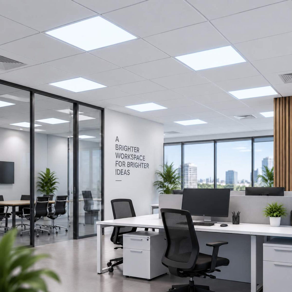 Pack x 10 - Panel LED empotrable Backlit 60x60cm - 40W - 100lm/W - Driver flicker free - UGR19 - IP40 (12)