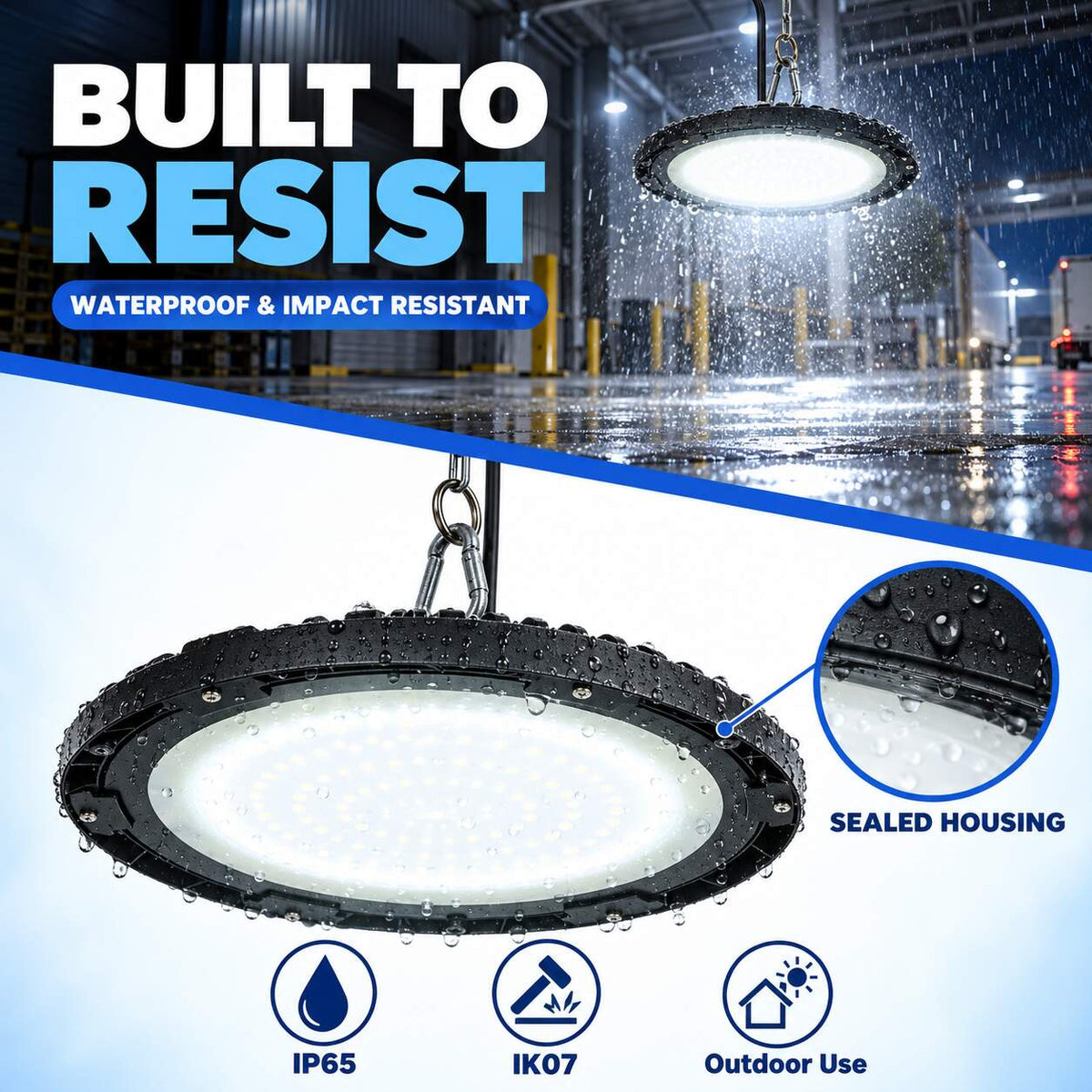 Campana LED industrial - 100W - IP65 - 110lm/W - 5 años de garantía (13)