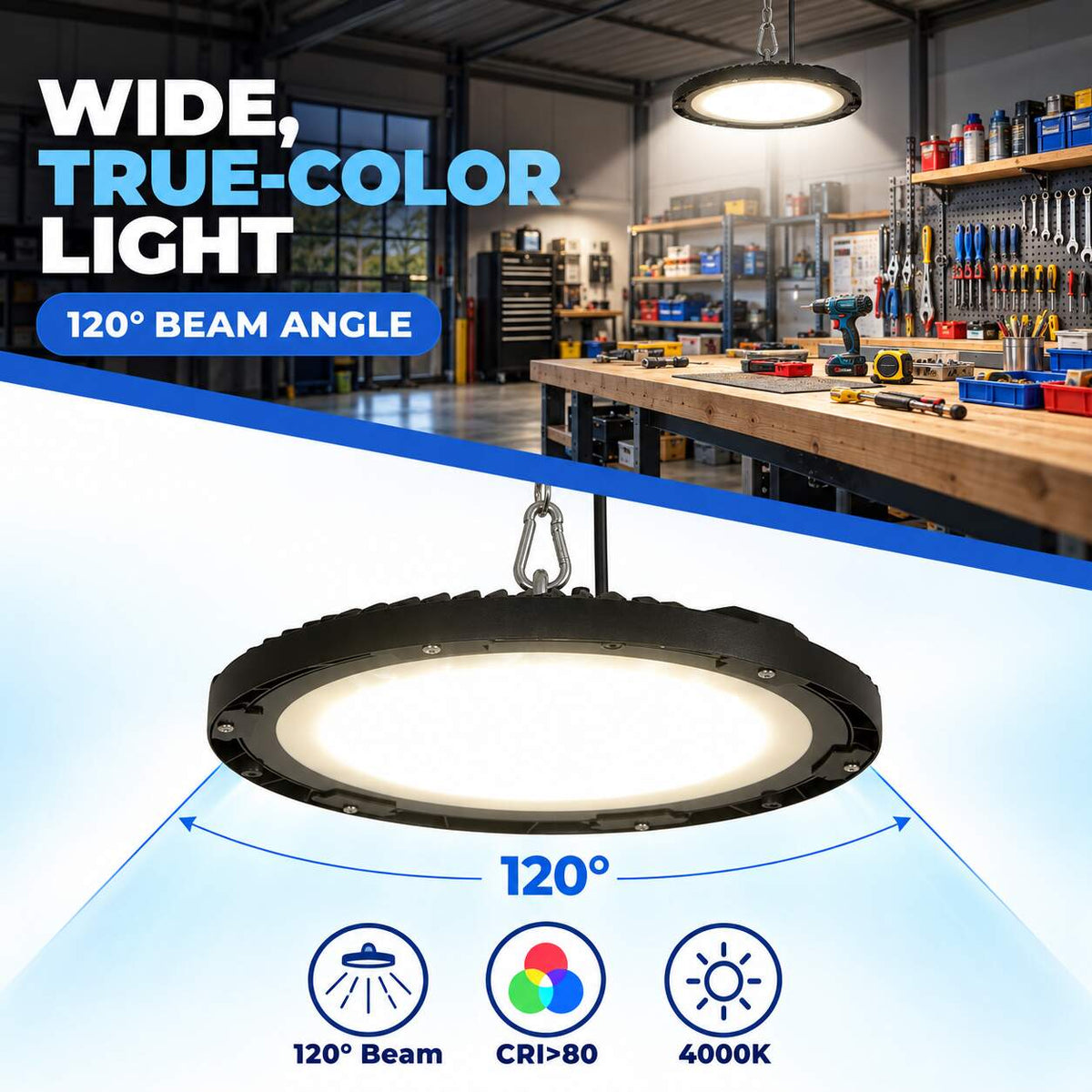 Campana LED industrial - 100W - IP65 - 110lm/W - 5 años de garantía (5)