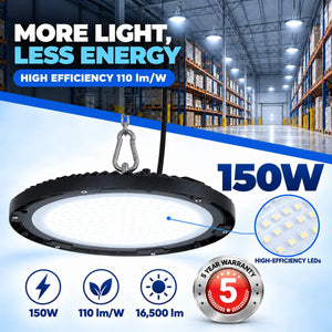 Campana LED industrial - 150W - IP65 - 110lm/W - 5 años de garantía (13)