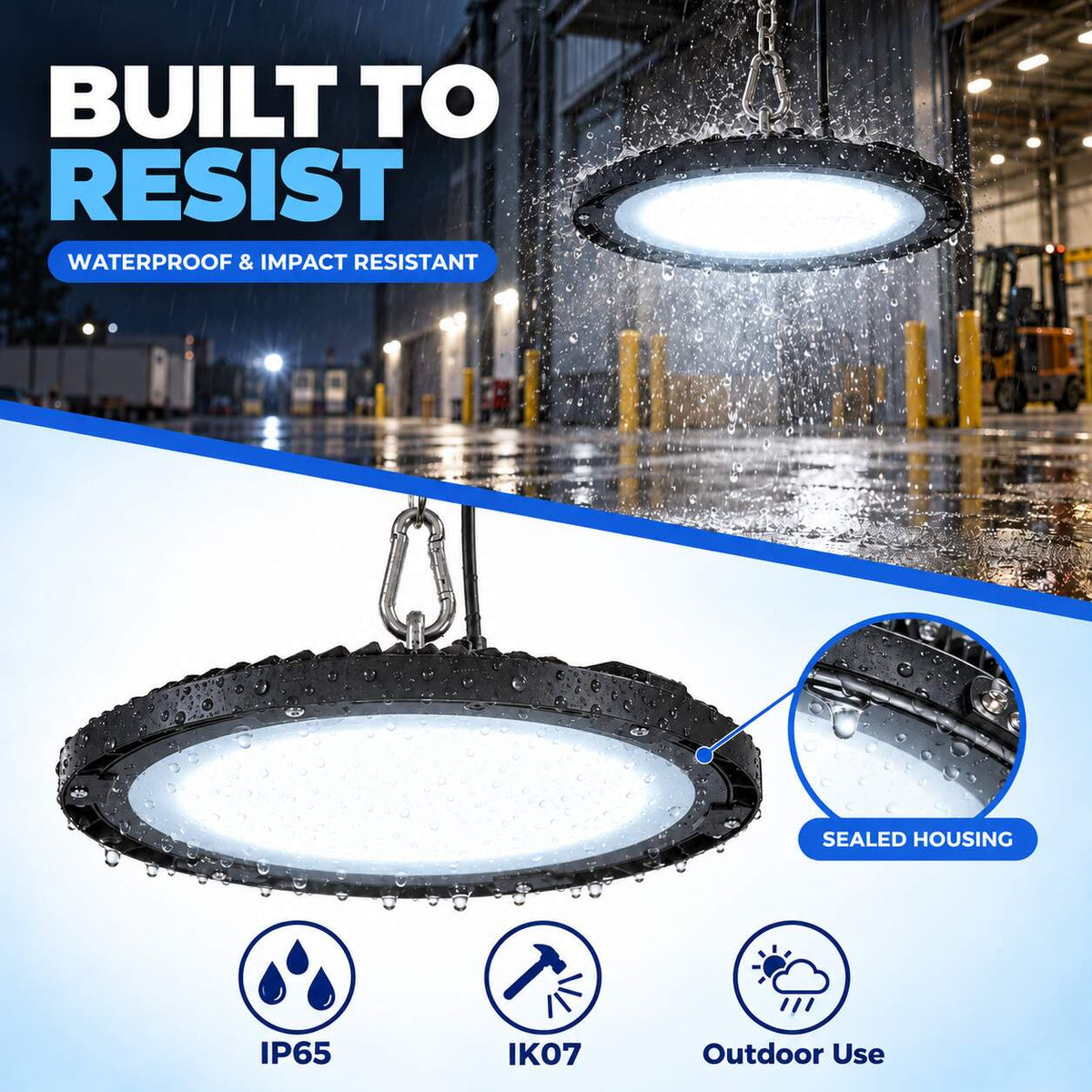Campana LED industrial - 150W - IP65 - 110lm/W - 5 años de garantía (14)